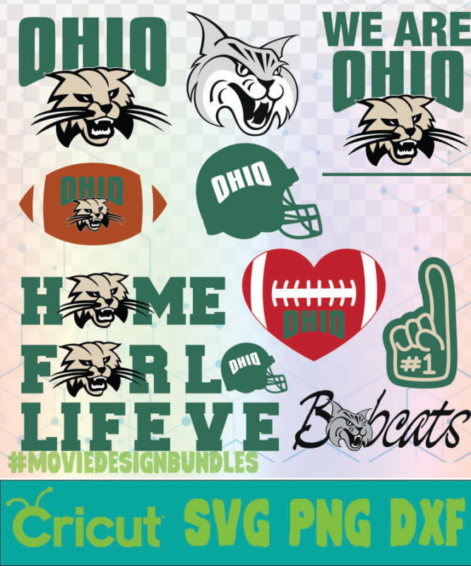 OHIO BOBCATS FOOTBALL NCAA LOGO SVG, PNG, DXF - Movie Design Bundles