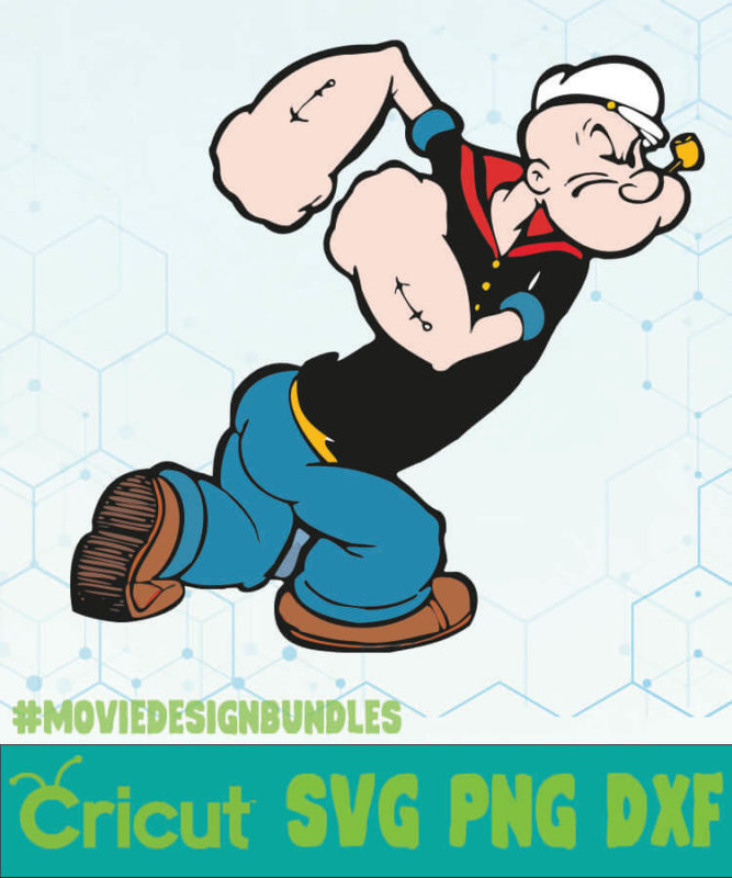 Popeye Logo Tv Show Svg Png Dxf Movie Design Bundles