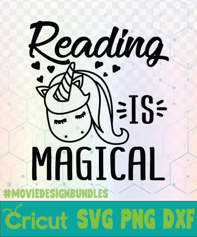 Download READING IS MAGICAL UNICORN QUOTES LOGO SVG, PNG, DXF ...