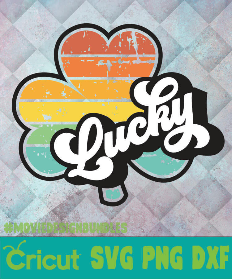 Download Retro Lucky St Patricks Day Logo Svg Png Dxf Cricut Movie Design Bundles