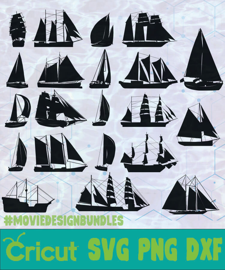 Sailboats Transport Vehicle Silhouette Logo Svg Png Dxf Movie Design Bundles