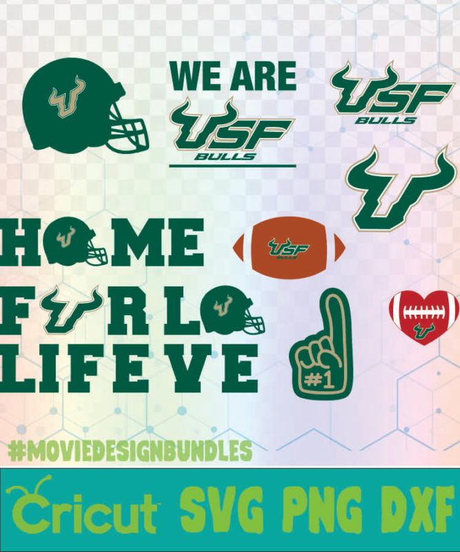 SOUTH FLORIDA BULLS FOOTBALL NCAA LOGO SVG, PNG, DXF - Movie Design Bundles