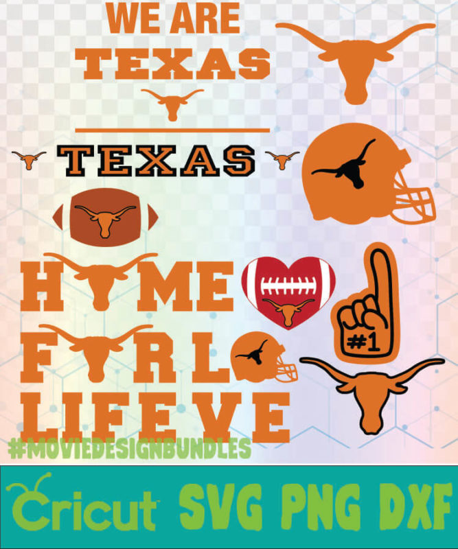 TEXAS LONGHORNS FOOTBALL NCAA LOGO SVG, PNG, DXF - Movie Design Bundles