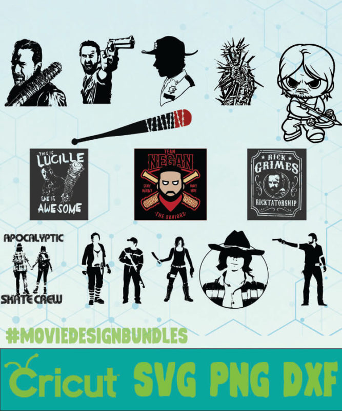 THE WALKING DEAD BUNDLE LOGO TV SHOW SVG, PNG, DXF - Movie Design Bundles