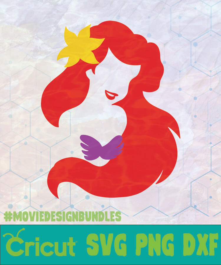 Download Ariel Silhouette Colour Disney Logo Svg Png Dxf Movie Design Bundles