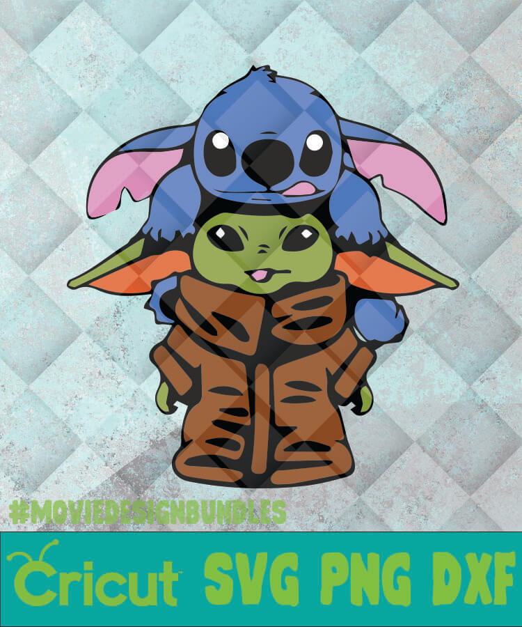 Baby Yoda And Stitch Svg Png Dxf Clipart For Cricut Movie Design Bundles