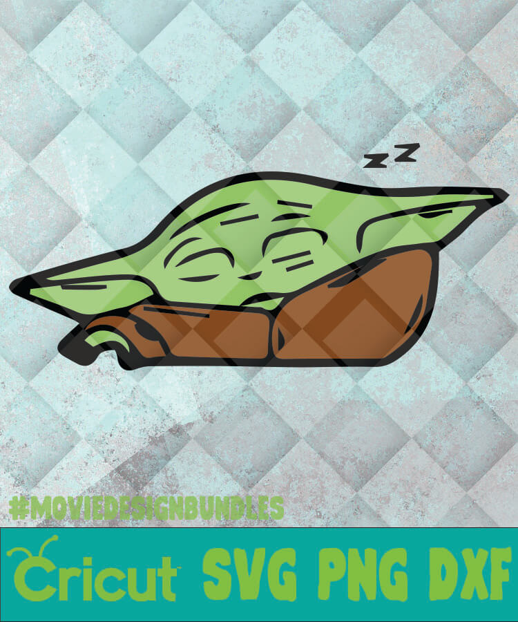 BABY YODA SLEEPING SVG, PNG, DXF, CLIPART FOR CRICUT ...