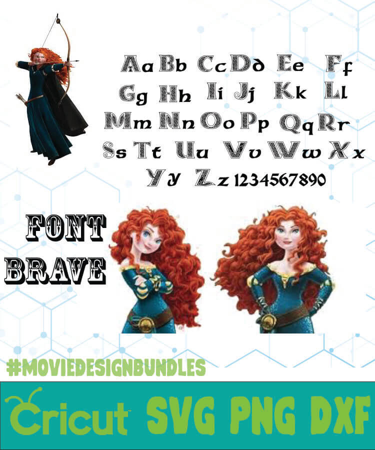 BRAVE FONT DISNEY FONT SVG PNG DXF - Movie Design Bundles