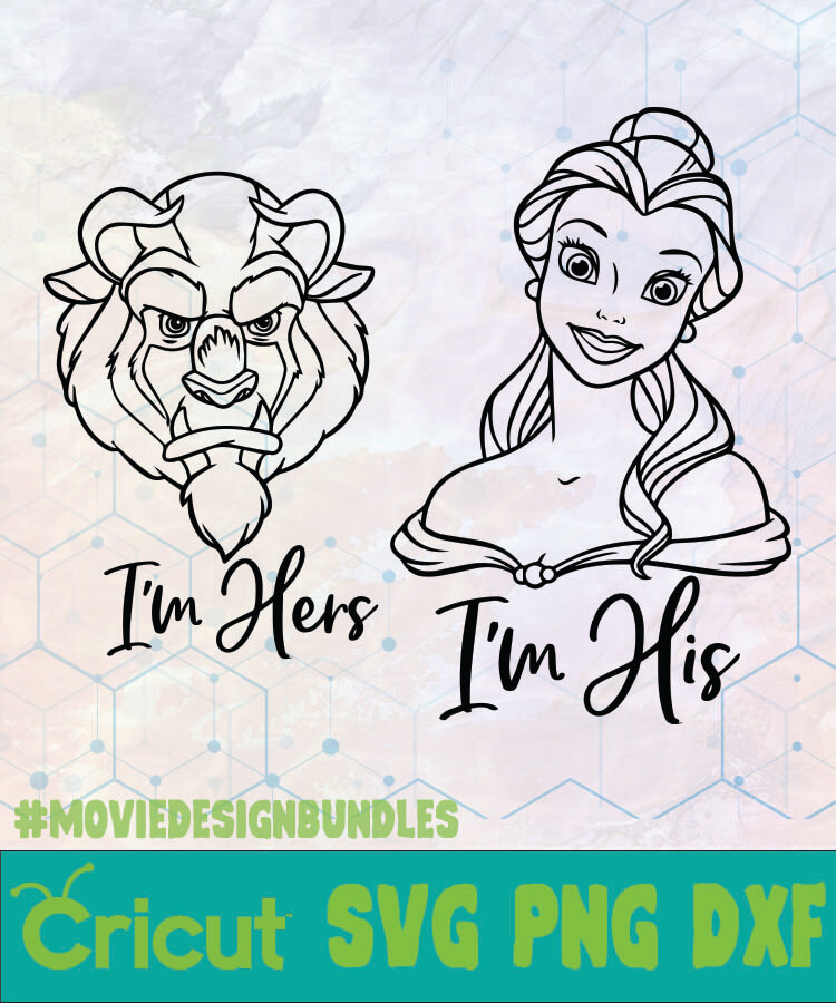 Download COUPLE BEAUTY AND THE BEAST DISNEY LOGO SVG, PNG, DXF ...