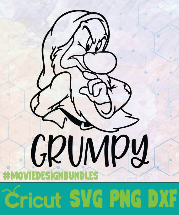 DWARF GRUMPY DISNEY LOGO SVG, PNG, DXF - Movie Design Bundles