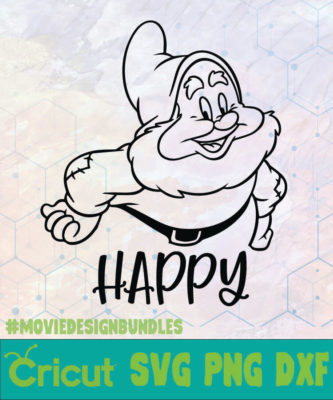 DWARF HAPPY DISNEY LOGO SVG, PNG, DXF - Movie Design Bundles