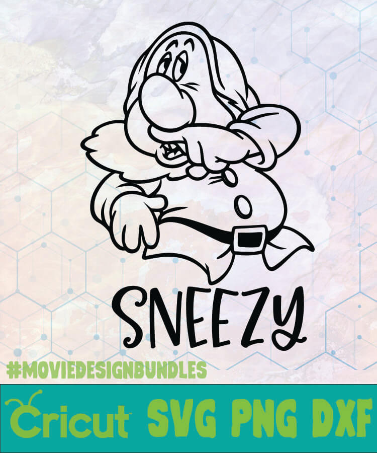 Download DWARF SNEEZY DISNEY LOGO SVG, PNG, DXF - Movie Design Bundles