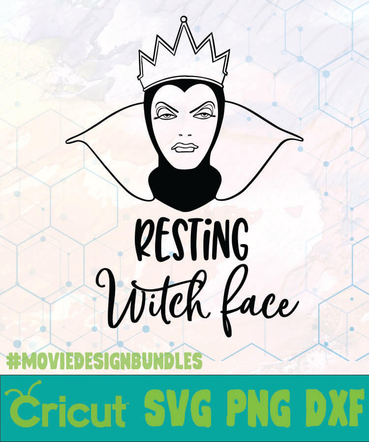 Download EVIL QUEEN RESTING WITCH FACE DISNEY LOGO SVG, PNG, DXF ...