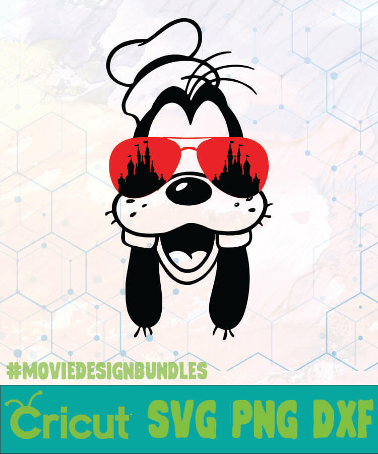 GOOFY WITH SUNGLASSES DISNEY LOGO SVG, PNG, DXF - Movie ...