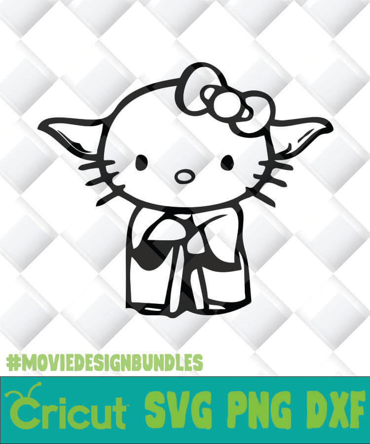 Hello Kitty Yoda Svg Png Dxf Clipart For Cricut Movie Design Bundles