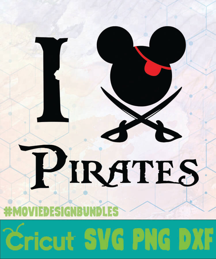 Download I LOVE PIRATES DISNEY LOGO SVG, PNG, DXF - Movie Design ...