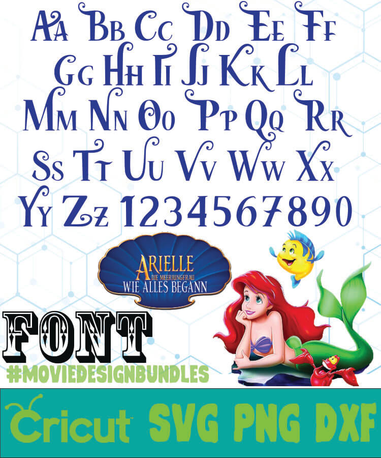 Download Little Mermaid Font Disney Font Svg Png Dxf Movie Design Bundles