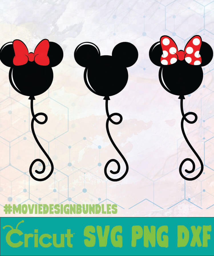 Disney SVG Mickey Balloon *Digital File Only* SVG png cdr eps jpg Silhouette Cricut Laser for Personal and Commercial Use