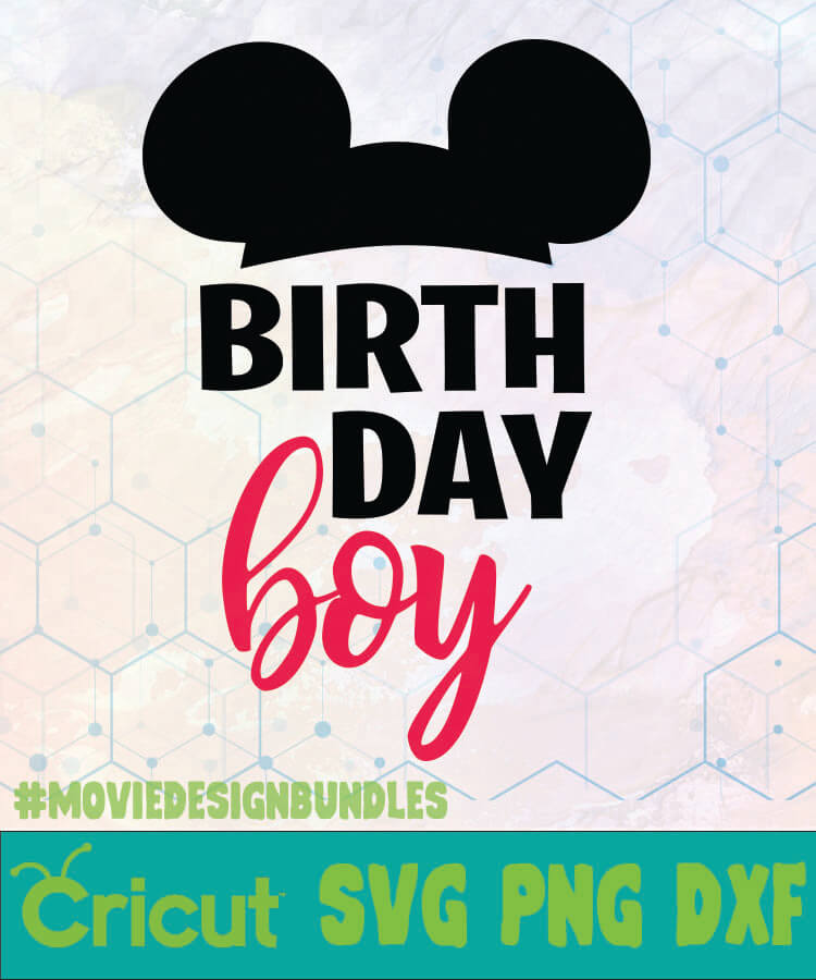 Download MICKEY BIRTHDAY BOY DISNEY LOGO SVG, PNG, DXF - Movie ...
