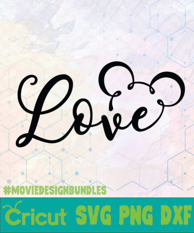 Download MICKEY LOVE OUTLINE DISNEY LOGO SVG, PNG, DXF - Movie ...