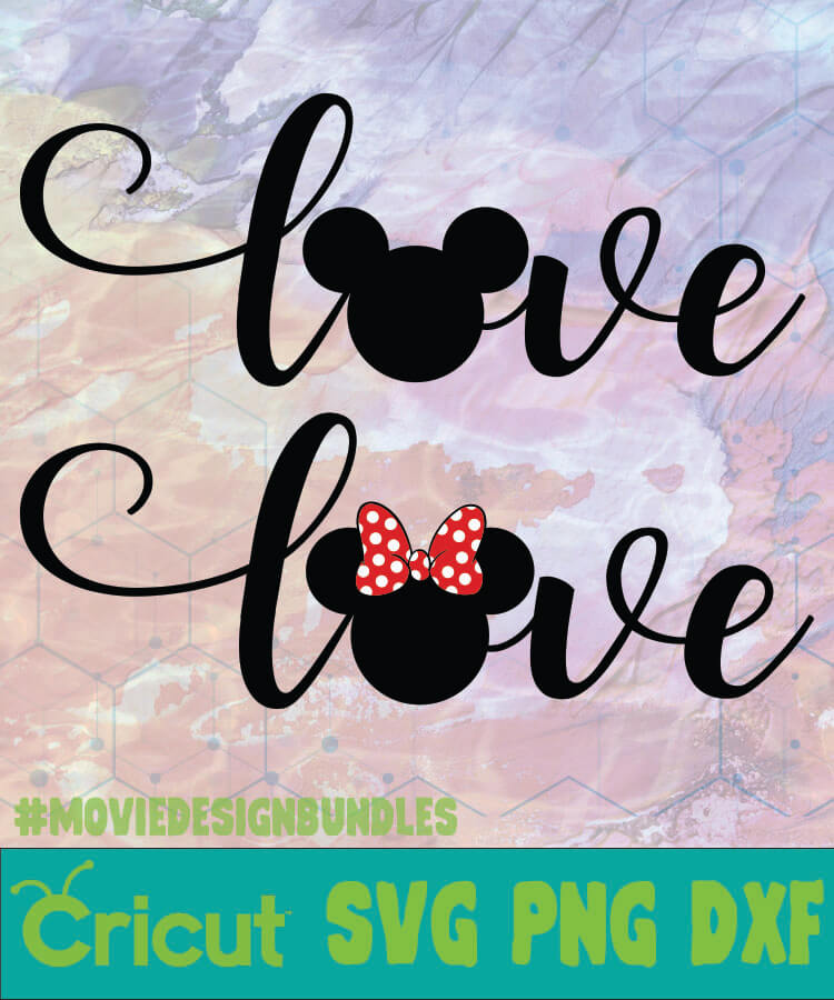 Mickey Minnie Love Mickey Logo Svg Png Dxf Movie Design Bundles
