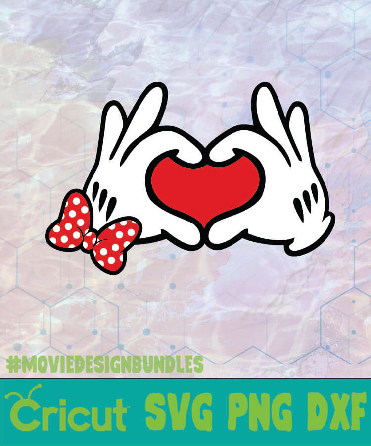 Download MICKEY MOUSE HEART HANDS MICKEY LOGO SVG PNG DXF - Movie ...