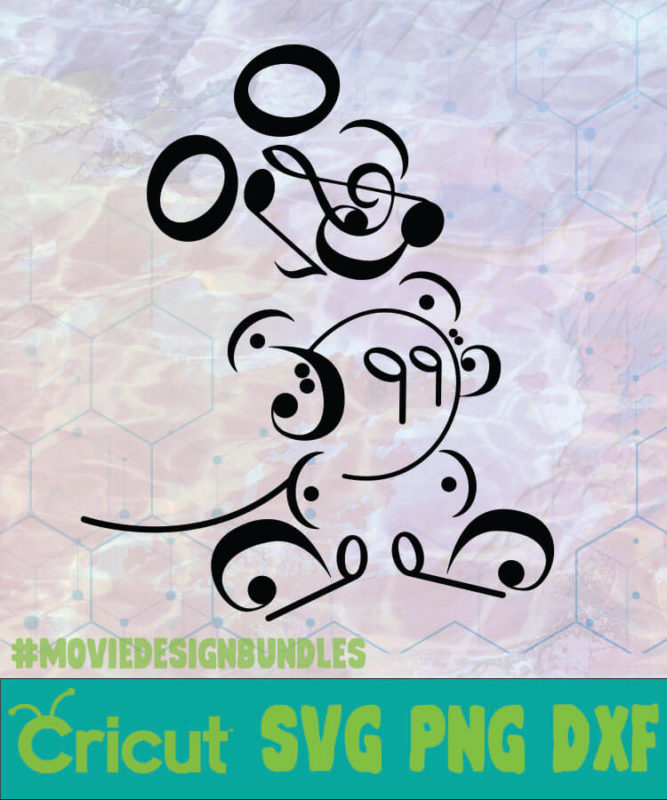 MICKEY NOTES MICKEY LOGO SVG PNG DXF - Movie Design Bundles