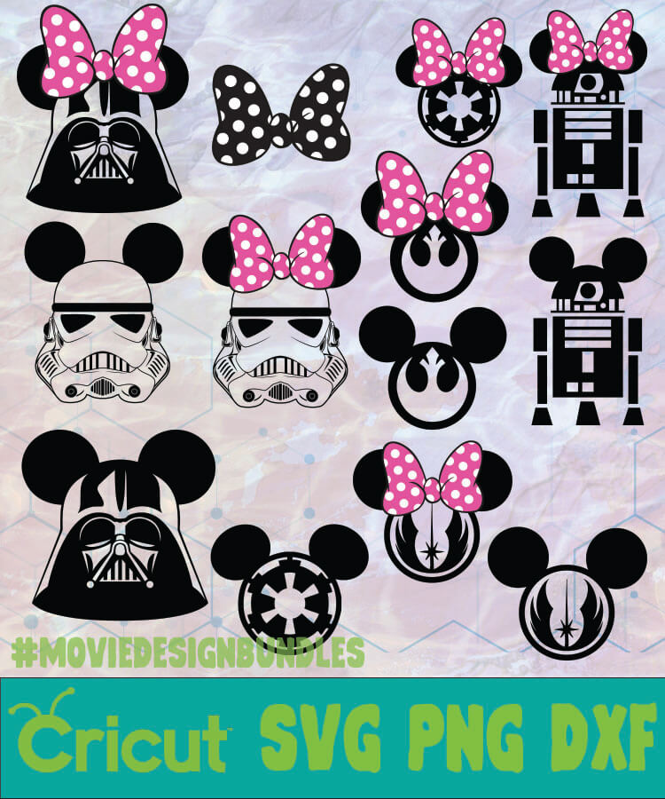 PNG File DXF SVG Star Wars Mickey Head Disney Inspired