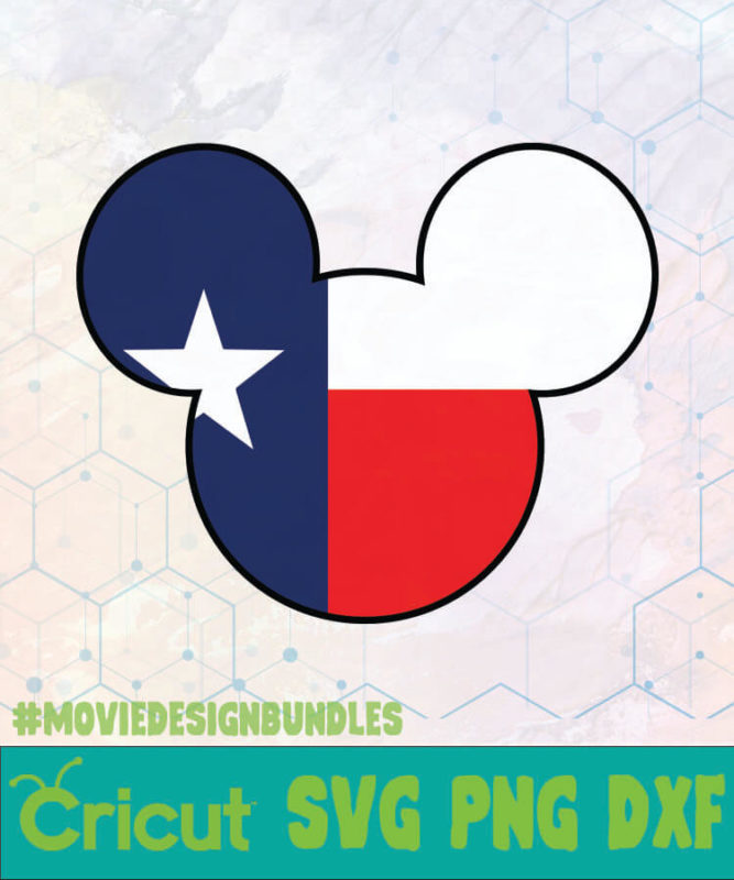 MICKEY TEXAS FLAG DISNEY LOGO SVG, PNG, DXF Movie Design Bundles