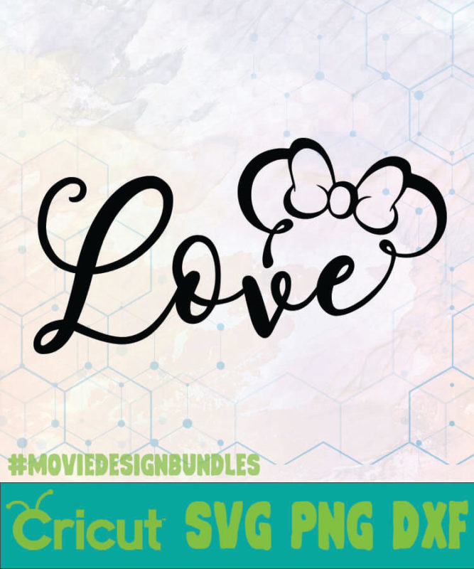 Download MINNIE LOVE OUTLINE DISNEY LOGO SVG, PNG, DXF - Movie ...