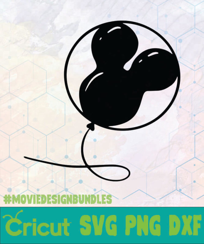 MOUSE BALLOON DISNEY LOGO SVG, PNG, DXF - Movie Design Bundles