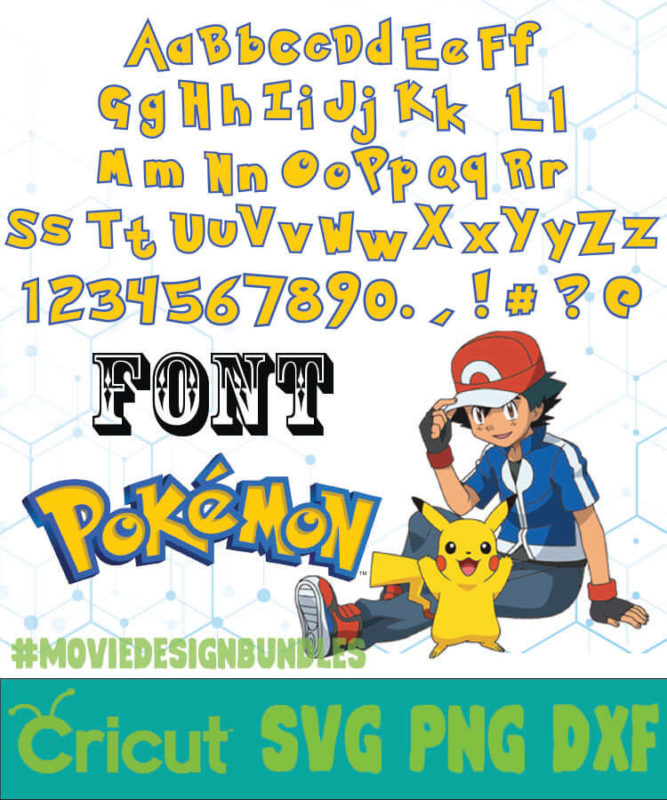 POKEMON FONT DISNEY FONT SVG PNG DXF - Movie Design Bundles