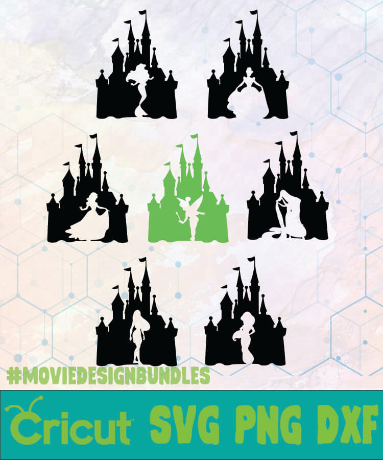 Download PRINCESS CASTLE BIG PACK DISNEY LOGO SVG, PNG, DXF - Movie ...