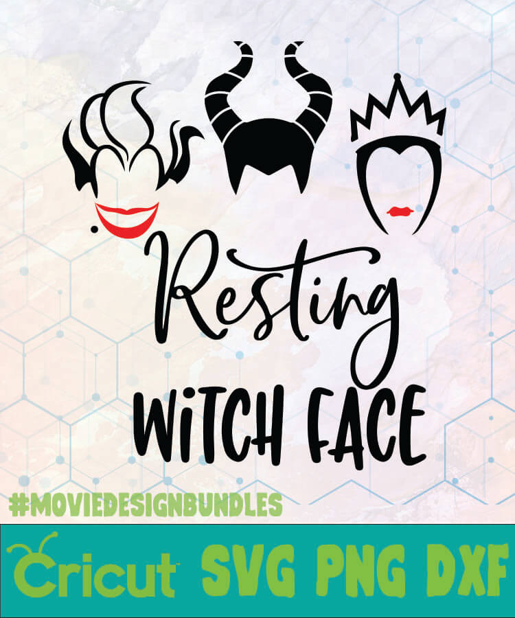 Download RESTING WITCH FACE 1 DISNEY LOGO SVG, PNG, DXF - Movie ...