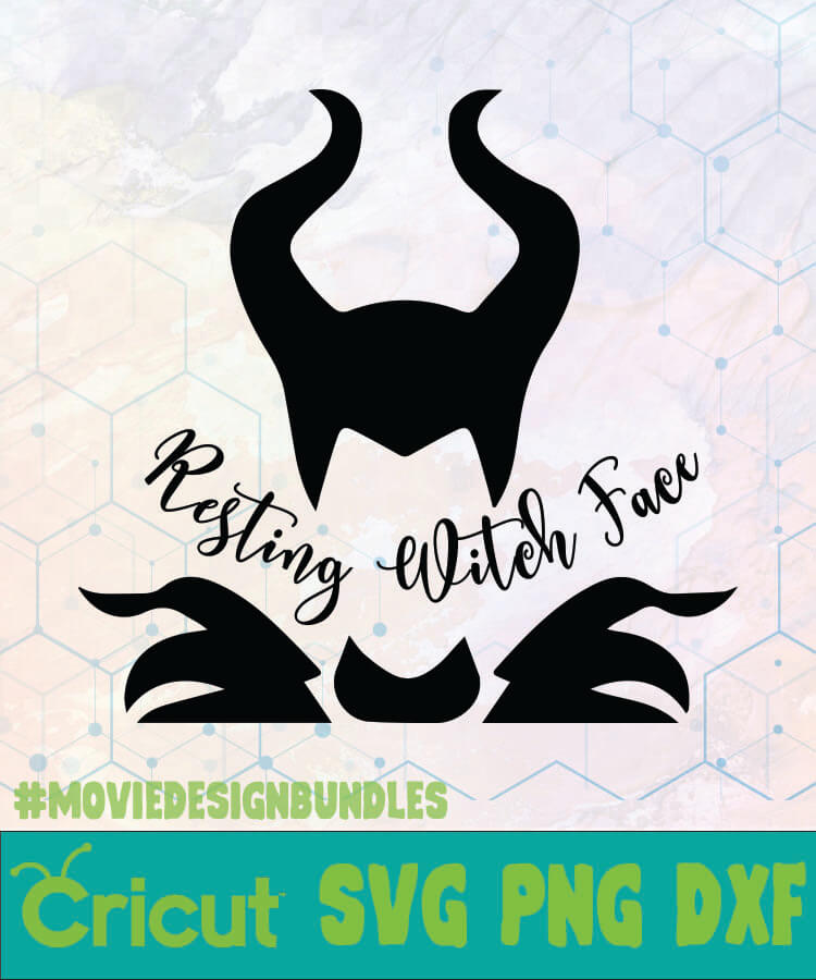 Download RESTING WITCH FACE DISNEY LOGO SVG, PNG, DXF - Movie ...