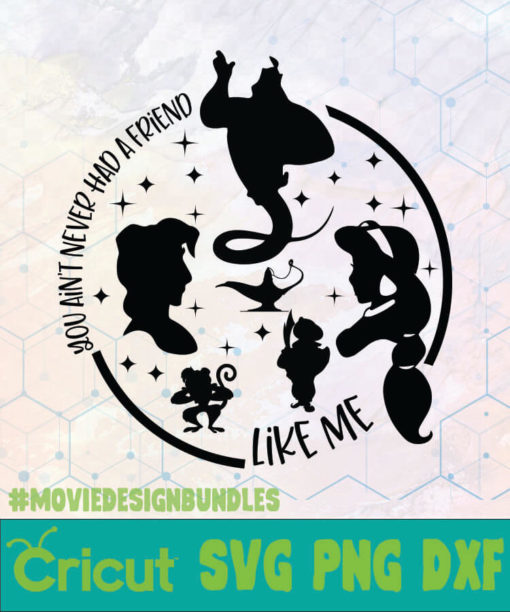Round Aladdin You Aint Never Had A Friend Like Me Disney Logo Svg Png Dxf Movie Design Bundles