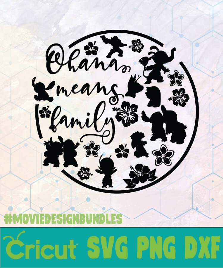 Download Round Set Lilo And Stitch Ohana Means Family Disney Logo Svg Png Dxf Movie Design Bundles