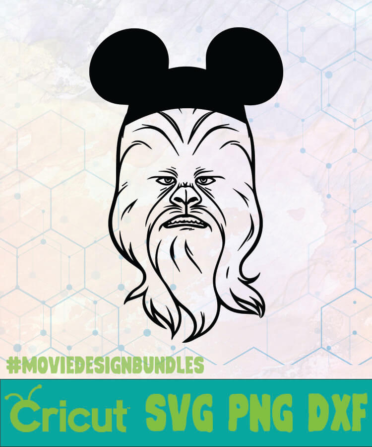 Download Star Wars Chewbacca With Mouse Ears Disney Logo Svg Png Dxf Movie Design Bundles