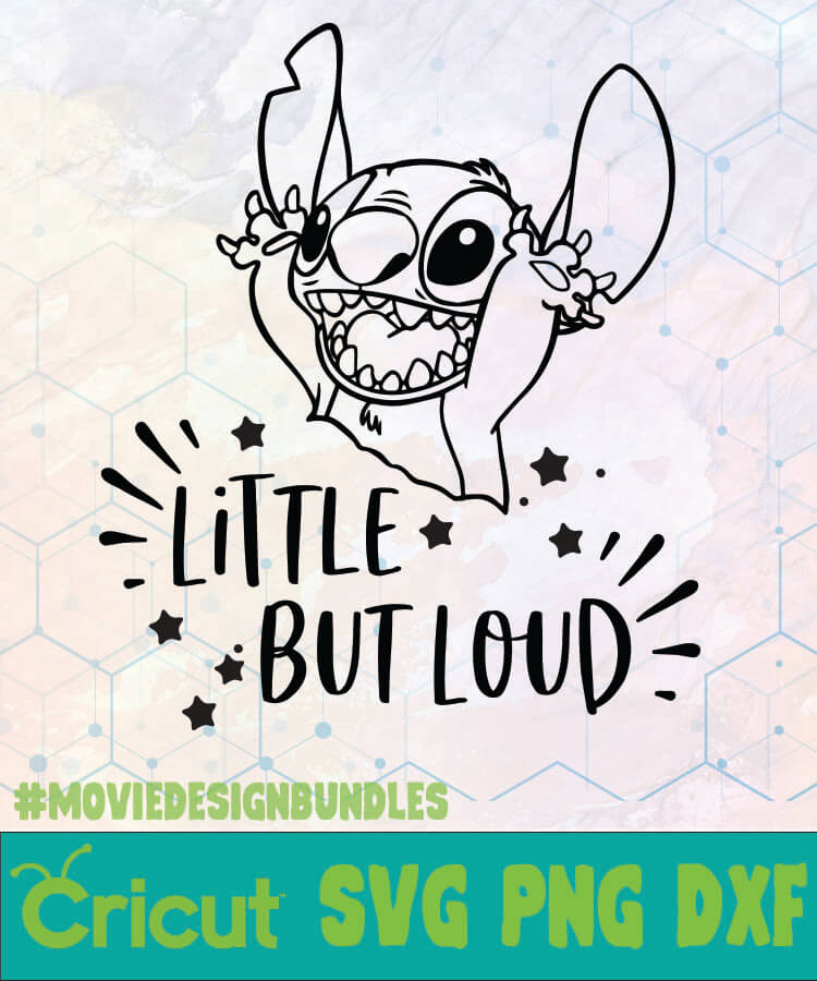 Download STITCH LITTLE BUT LOUD DISNEY LOGO SVG, PNG, DXF - Movie ...