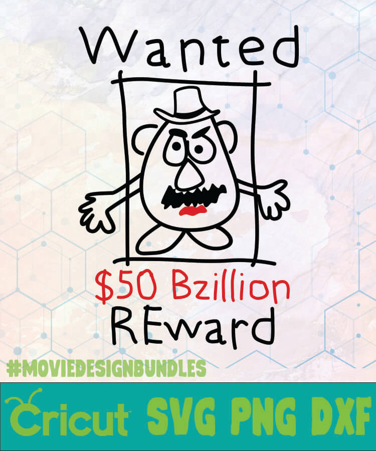 TOY STORY WANTED MR POTATO DISNEY LOGO SVG, PNG, DXF ...