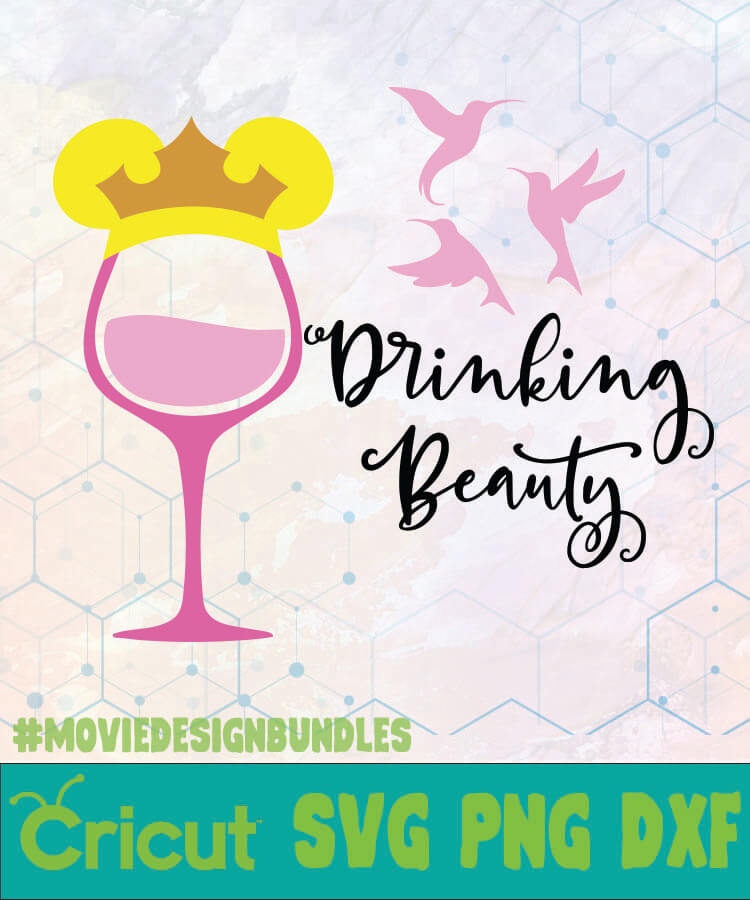 Download WINE DRINKING BEAUTY DISNEY LOGO SVG, PNG, DXF - Movie ...