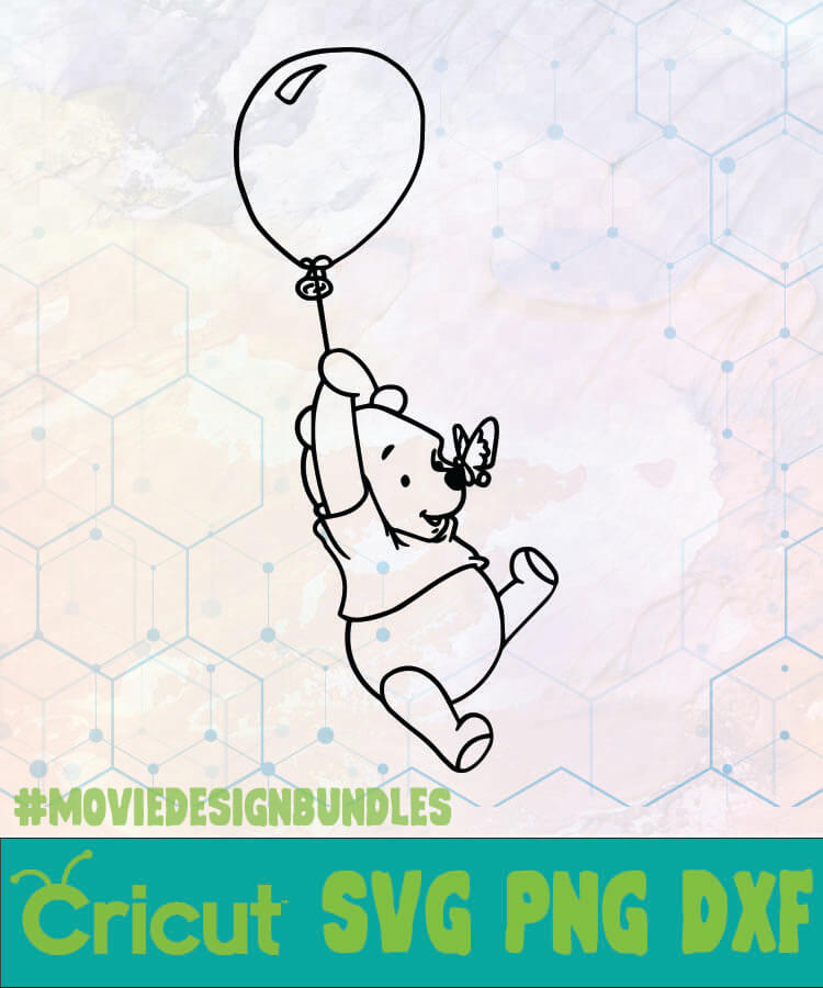 Download WINNIE THE POOH BALLOON DISNEY LOGO SVG, PNG, DXF - Movie ...