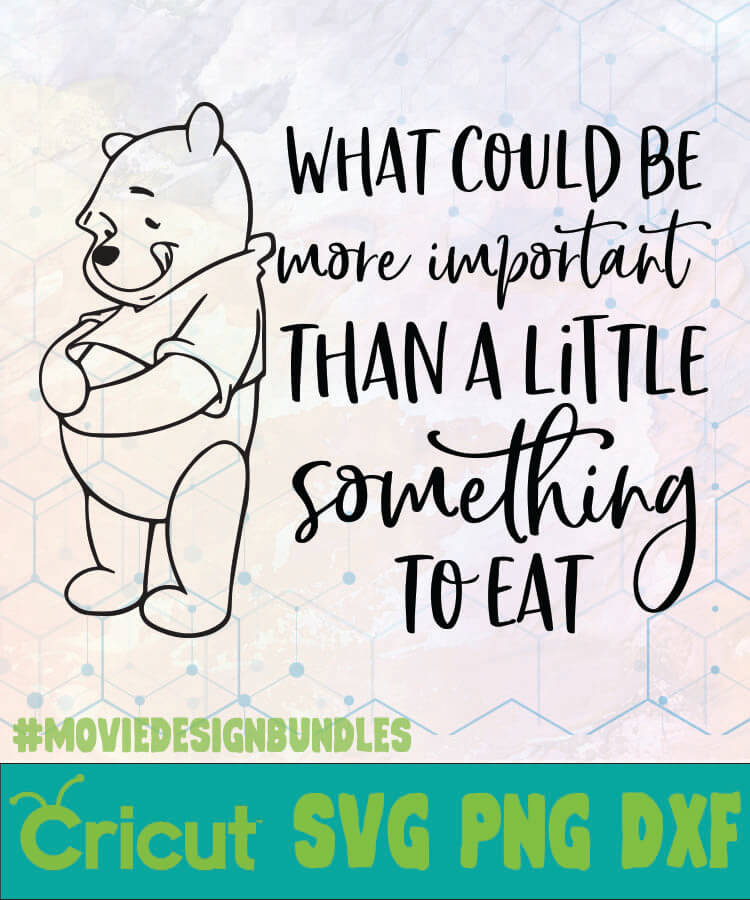 WINNIE THE POOH WHAT COULD BE MORE IMPORTANT DISNEY LOGO SVG, PNG, DXF