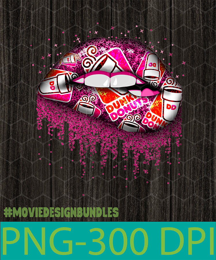 Download Dunkin Donuts Lip Glitter Png Clipart Illustration Movie Design Bundles