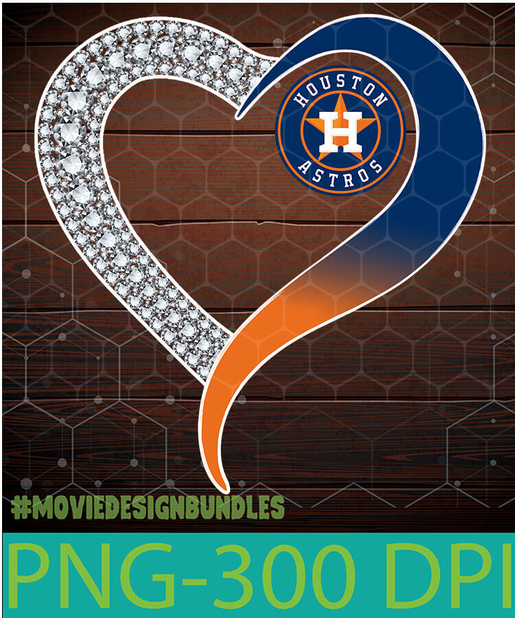 Astros Heart SVG PNG