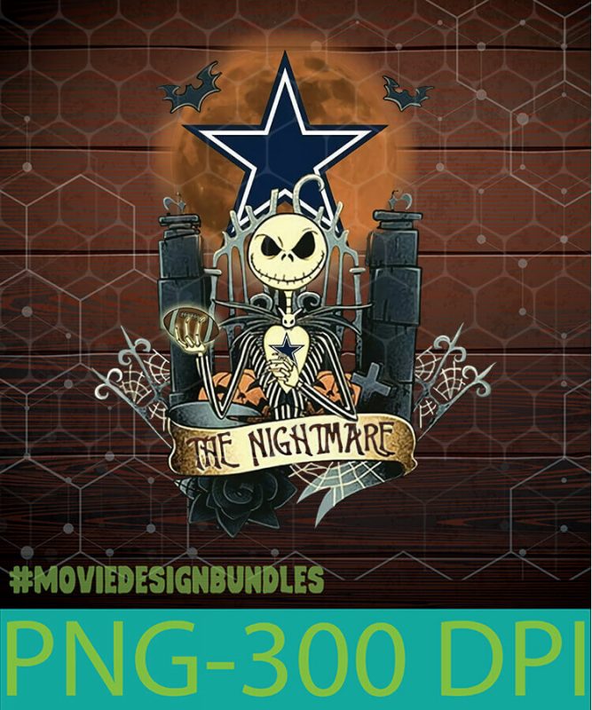 JACK SKELLINGTON THE NIGHTMARE DALLAS COWBOYS PNG CLIPART ILLUSTRATION