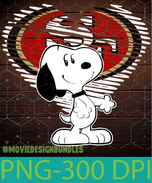 SAN FRANCISCO 49ERS SNOOPY PNG CLIPART ILLUSTRATION - Movie Design Bundles